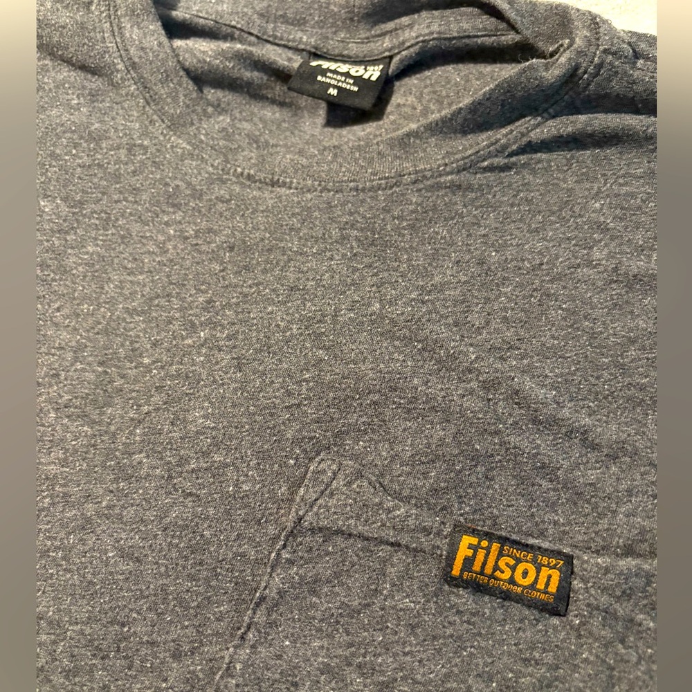 Filson Men's Dark Gray Pocket T Shirt